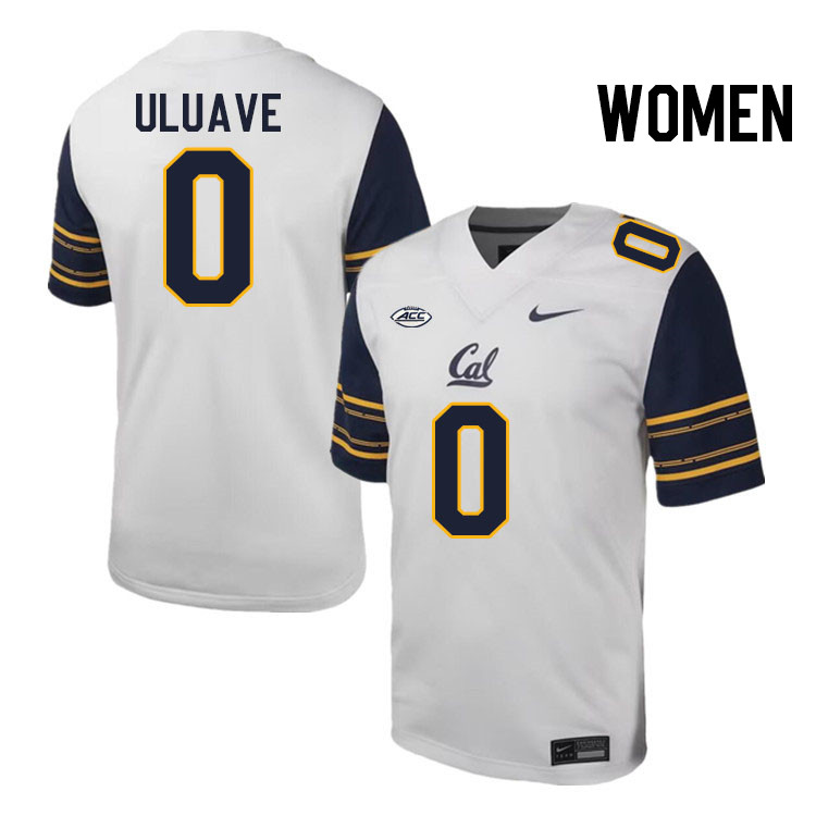 Women #0 Cade Uluave California Golden Bears ACC Conference College Football Jerseys Stitched Sale-W